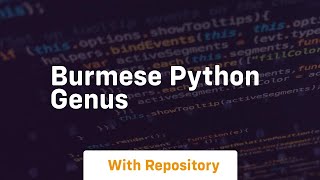 burmese python genus