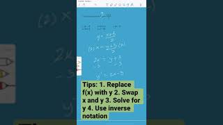 Find the inverse of a function