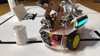 Line Follower Robot with obstacle avoidance and object Gripping. Using Arduino, IR, Ultrasonic.