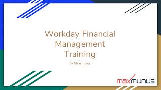 WORKDAY FINANCIAL MANAGEMENT Training-FINANCIAL MANAGEMENT Online Training(CertificationTips)
