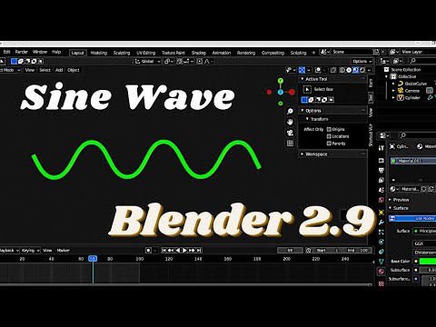 Quick tutorial to make sine wave in blender 2.9