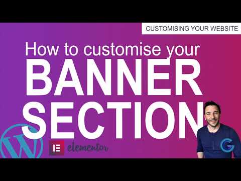 Customise your banner section in Elementor