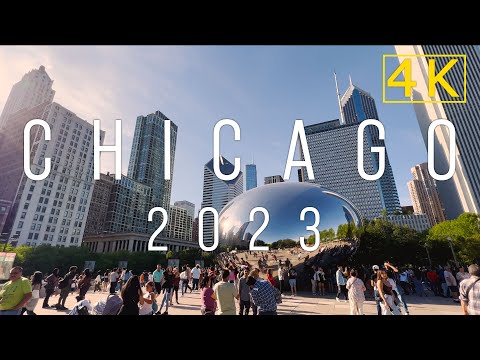 [4K] 🇺🇸 Chicago Walking Tour 2023 - Magnificent Mile, Navy Pier Memorial Fireworks,Millennium Park
