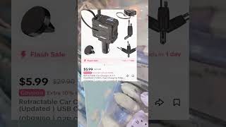 Unboxing a Car Charger Adapter: Retractable and Multifunctional#carcharger #techgadgets