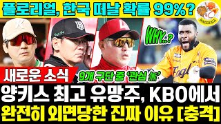 [충격] KBO 복귀 가능성 사실상 ‘제로’→키움·KT·SSG “플로리얼 영입 계획 전혀 없다”... 리그 적응 마친 플로리얼, 왜 KBO 구단들 외면했나? #플로리얼