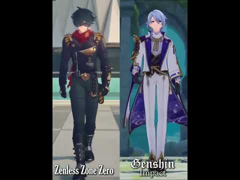 Genshin Impact Zenless Zone Zero Male character walking comparison #duetnightabyss #zzz   #zzzedit