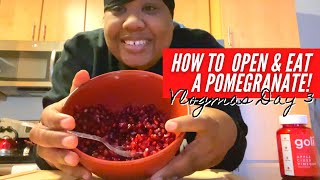 VLOGMAS 2021 | Holiday Fruits | Simple Way to Open + Eat a Pomegranate!