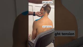 Relieve Neck & Shoulder Pain with Kinesiology Tape: Upper Trap Technique 🔥💯 #neck #neckpain #kttape