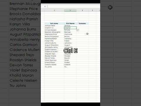 How to use Flash Fill Excel  #excel #exceltips