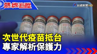 次世代疫苗抵台 專家解析保護力【熱線追蹤】