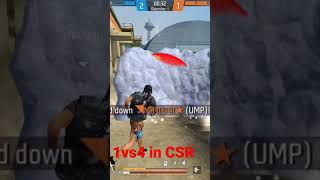 1vs4 in freefire CSR #classyfreefire #ffmax #mrrattler #mrrattler #classyfreefire #shorts #DIE469
