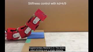 Supplementary Material C3: The snake robot climbing over a single obstacle