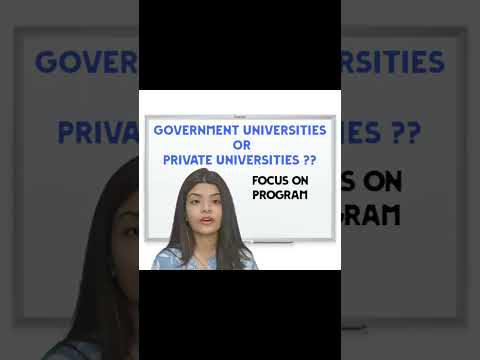 PRIVATE UNIVERSITY or GOVT. UNIVERSITY #shortvideo #shorts