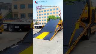 3 Cars Towing Truck Tilt Tray Hydraulic Deck Flatbed Tow Truck for 3 Cars Recovery  #emergencytowing