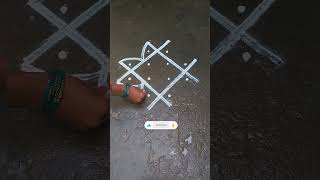 very easy kolam🌺/small kolam🌷/kutty kolam💐/daily evening/new rangoli #shorts #rangoli #trending