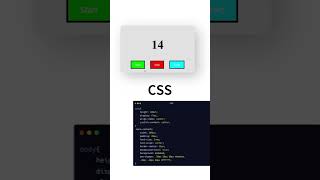 Html & Css javascript count project #htmlshorts #trending #css #html