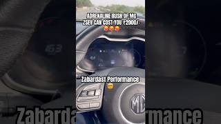 MG ZS EV performance test for ₹2000😂 Note:- Drive in limits Follow traffic rules #shorts #zsev #mg