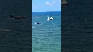 Jet wake! 🔥🌊🤩 Blue Angels low altitude high speed Solo Sneak Pass creates a wake on the water! 🌊