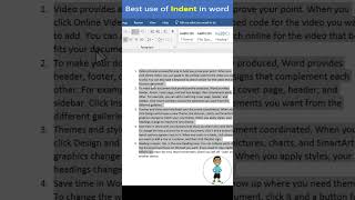 indent in word #shorts #youtubeshorts #msword #word #indent #wordtutorialinhindi #shortcut #short