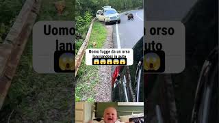Black Bear Run To Chased A Tourist Man 😱 | Animal Funny Video | #shorts #youtubeshorts