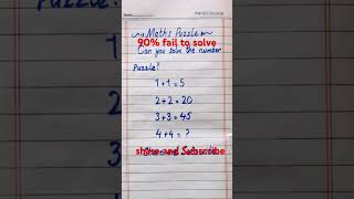 Maths Riddle #math #viral #mathpuzzles #mathematics #mathsday #mathriddles #ytshorts #mathtrick