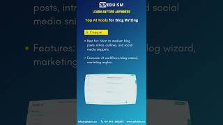 Top AI Tools for Blog Writing! #ai #futureai #aitools #codingskill #code #programminglanguage #ml