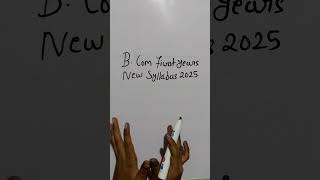 b com first year syllabus 2024–25 | bcom first year syllabus Kya hai Hindi | #syllabus #shots