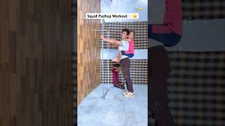Squid Pushup Workout 🌬️🙃 #shorts #pushups #ashortaday