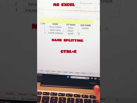 Name SPLITTING #computerknowledge #microsoftexcel #newexcel #shortcutkeys