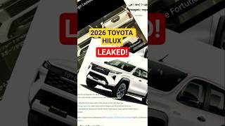 2026 Toyota Hilux LEAKED: Evolution Or Revolution?🤔😎 #shorts #toyota #toyotahilux2026 #hilux2026