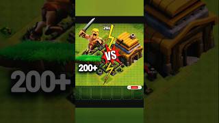 TH4 vs 100 Barbarians🔥😱 | Clash of Clans Epic Battle!💥💣 #clashofclans #coc #cocshorts
