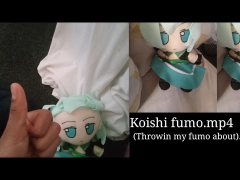 Throwing my fumo across my bedroom floor Koishi fumo.Mp4