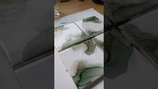 alcohol ink coasters! #alcoholink #alcoholinkartist #art
