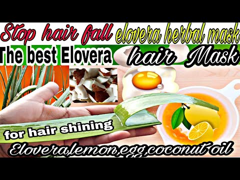 Elovera hair mask for stop hair fall ,shinning and long hair|how to make elovera herbal mask