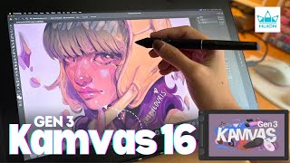 Drawing using Huion Kamvas 16 (Gen 3) | Unboxing + Drawing Process