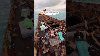 Transforming a Shipwreck into a hangout lounge and sleeping on it…👀🌊