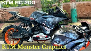 Finally Apni Modified 🔥 KTM RC200 New Beast Edition Graphics 👿 / Sticker, Decal kit | Ready My Crush