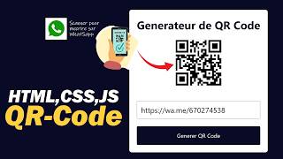 Créez un Générateur de QR Code Moderne avec HTML5, CSS3 et JavaScript (ES6) - Tutoriel Complet