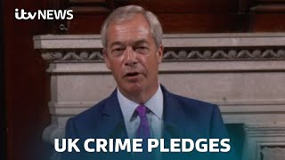Farage pledges to 'halve crime in five years' in law and order speech | ITV News