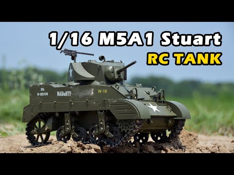 1/16 RC Light Tank M5A1 Stuart Review, 库兵客模型COOLBANK的新品M5斯图亚特坦克测评