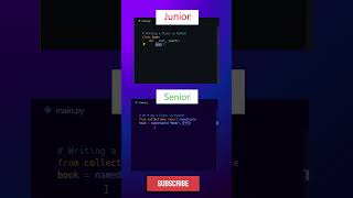 Junior vs Senior: Creating a Class #coding #programminglanguage #pythoncoding #correctcoding