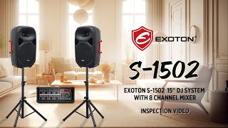 EXOTON S-1502 Inspection Video | Testing the 15" PA System with Mixer Set: Power and Performance!