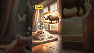 The kitten wants to be a rhinoceros #rhino #cat #flextv #funny #ai #fypシ゚
