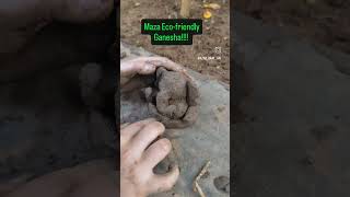 Maza Eco-friendly Ganesha!       #ganesha #ecofreindly #bappamorya #motivation #AzabBaatHai