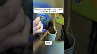 Restoration of VIKING Rusty Sword - Ragnar #asmr #asmrvideo #restoration #restored  #foryou #fyp