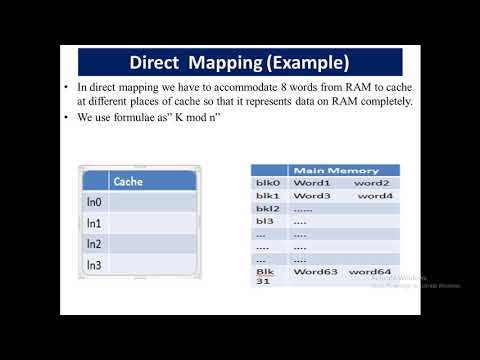 Direct Mapping|direct mapping technique|direct mapping example|direct mapped cache with hit miss|COA