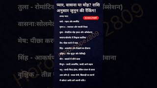 Love, Lust or Infatuation? Passion Ranking by Zodiac Sign!#ashtrology#gk #yt #motivation #rashi