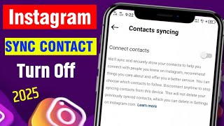 how to turn off contact sync on instagram | Instagram contact sync off kaise karen