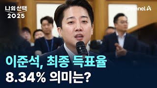 이준석, 최종 득표율 8.34% 의미는? / 채널A / 21대 대선 특집 방송