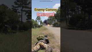 Arma 3: Destroying Enemy Convoy Trucks. #arma3 #shorts #milsim